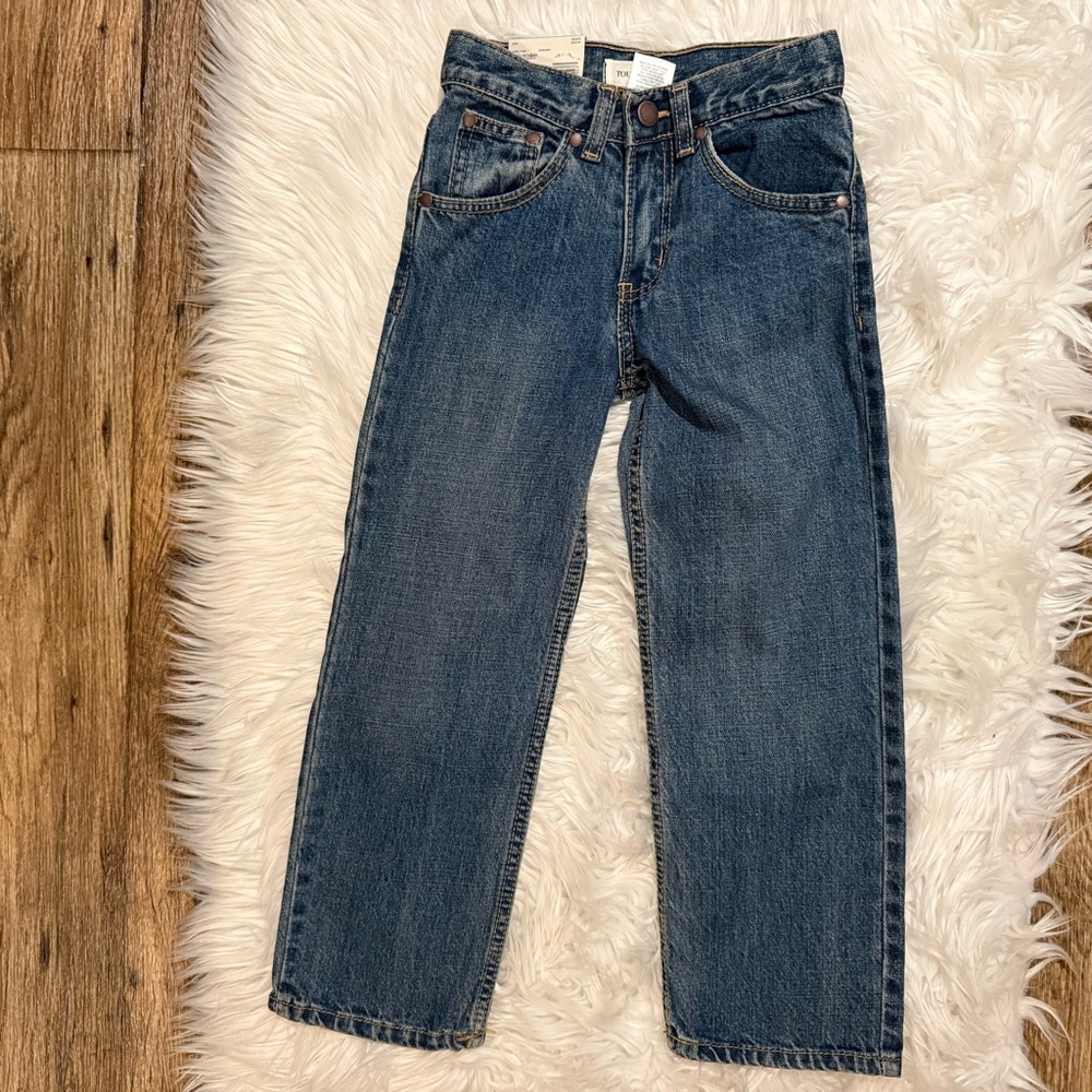 Toughskins Boys Relaxed Fit Bootcut Jeans Size 6 Blue Denim New